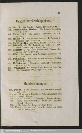 Originalkupferstichplatten/Handzeichnungen