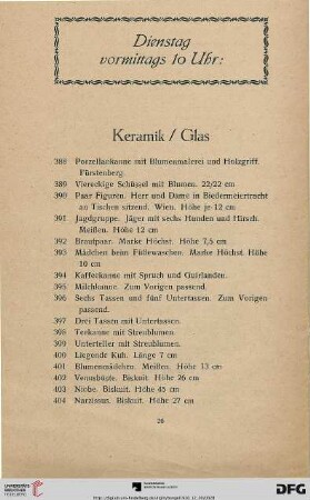Keramik/Glas (Nr. 388-455)