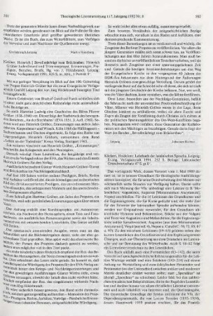 581-582 [Rezension] Bevollmächtigt zum Brückenbau