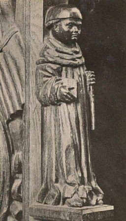 Baden-Würtemberg. Maulbronn. Kloster Maulbronn, Mönchsfigur; Holz geschnitzt