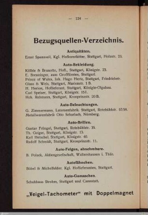 Bezugsquellen-Verzeichnis