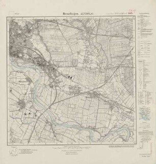 2919 (alte Nr.: 1452) Hemelingen, Meßtischblatt (4cm - Karte)