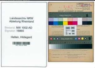Entnazifizierung Hildegard Helten, geb. 20.03.1922 (Verw.Angestellte)
