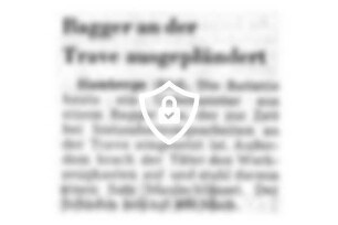 Bagger an der Trave ausgeplündert