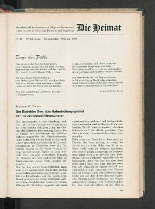 Tage der Fülle