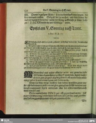 Epistel am V. Sonntag nach Trinit. 1. Petr. III, 8. --15. vers. 8.
