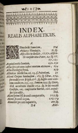 Index. Realis Alphabeticus