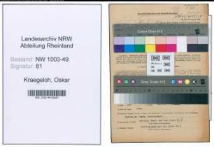 Entnazifizierung Oskar Kraegeloh , geb. 24.12.1884 (Handelsvertreter)