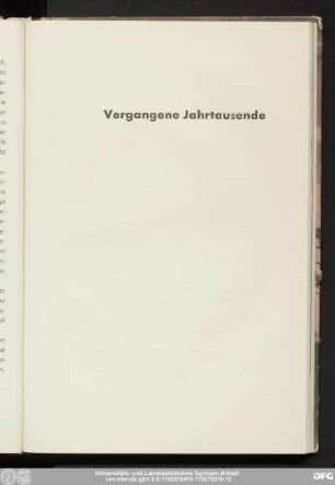 Vergangene Jahrtausende