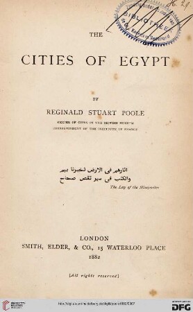 The cities of Egypt