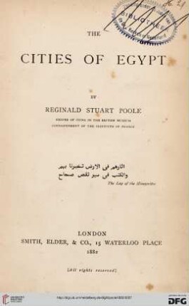 The cities of Egypt
