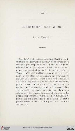 2.Ser. 4.1883: De l'instruction publique au Japon
