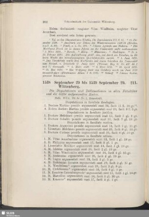 211. 1538, September 29 bis 1539, September 29. Wittenberg