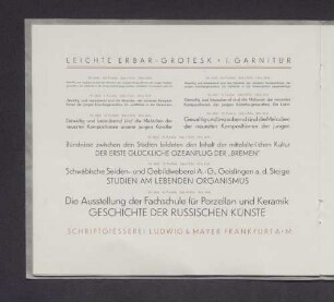 Leichte Erbar-Grotesk - I. Garnitur