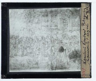 Lombard, Auferweckung des Lazarus (Federzeichnung, Düsseldorf ABK)