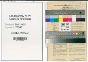 Entnazifizierung Wilhelm Groebe , geb. 18.12.1882 (Technischer Grubenbeamter)