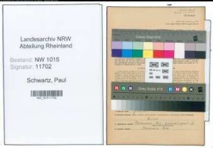 Entnazifizierung Paul Schwartz , geb. 08.02.1889 (Reichsbahnsekretaer)