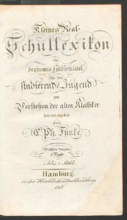 Bd. 2: Kleines Real-Schullexikon