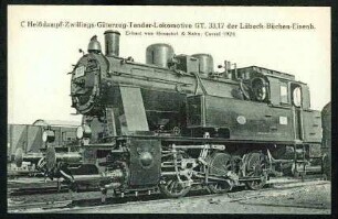 C Heißdampf-Zwillings-Güterzug-Tender-Lokomotive GT. 33.17 der Lübeck-Buchen-Eisenb.