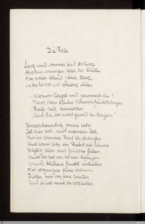 Die Rose : [SW I: H4]; [SW I, S. 32/114]