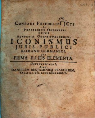 Iconismus iuris publici Romano-Germanici, seu prima illius elementa