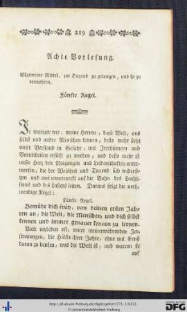 Achte Vorlesung.