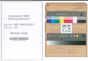 Entnazifizierung Ewald Weichler , geb. 05.11.1906 (Uhrmacher)