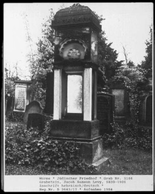 Grabstein von Jacob Samson Levy (+ 1901)