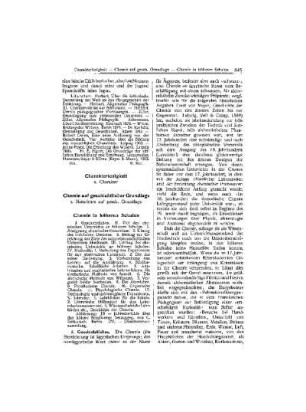 Chemie auf geschichtlicher Grundlage s. Naturlehre auf gesch. Grundlage