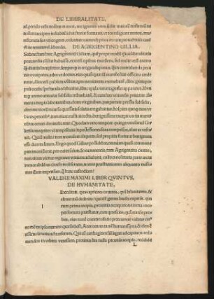 Valerii Maximi Liber Quintus ...