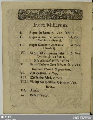 Index missarum.