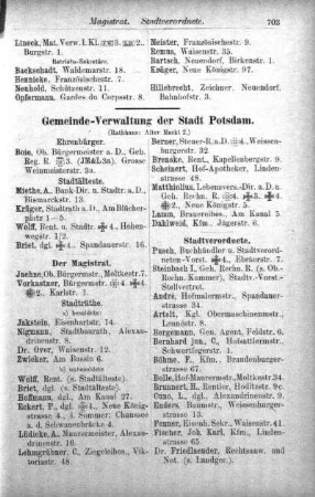 Gemeinde-Verwaltung der Stadt Potsdam