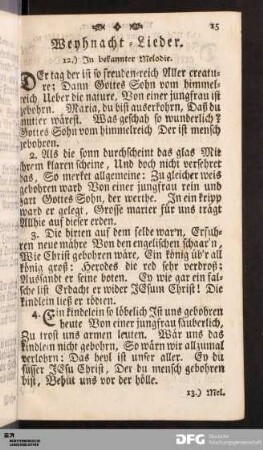 Weyhnacht-Lieder.
