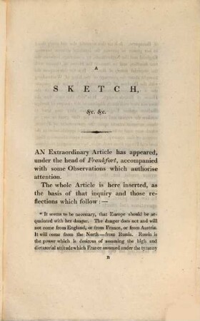 A Sketch of the Military and Political Power of Russia, in the year 1817