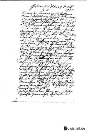 3: Brief von Johann Wilhelm Ludwig Gleim an Wilhelm Gottlieb Becker