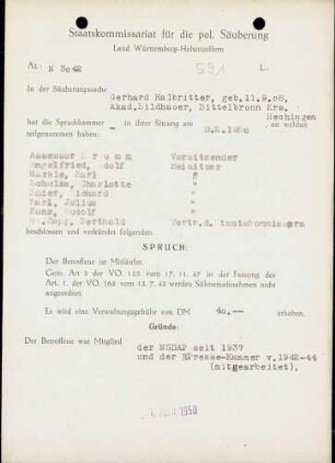 Halbritter, Gerhard