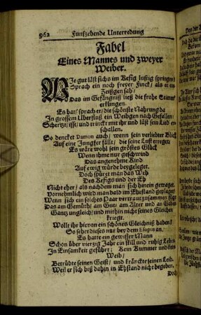 Fabel Eines Mannes und zweyer Weiber.