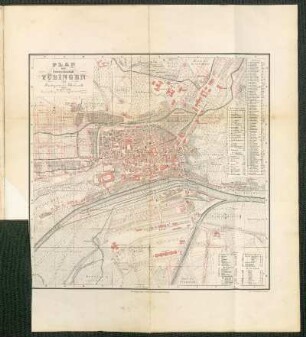 Plan der Universitätsstadt Tübingen von Stadtgeometer Eberhardt