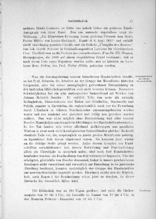 Katalogisierung der histor. Handschriften