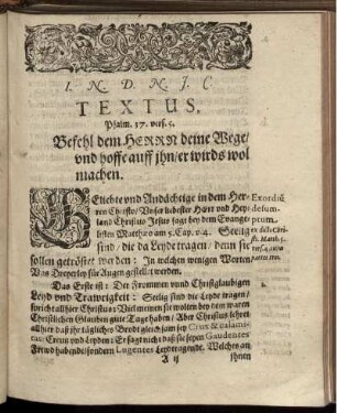 Textus, Psalm. 37. vers. 5.