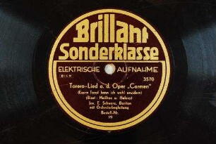 Torero-Lied a. d. Oper "Carmen" : (Euern Toast kann ich wohl erwidern) / (Bizet; Meilhac u. Halevy)