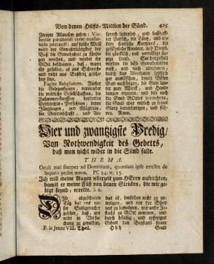 425-440, Vier und zwanzigste Predig.