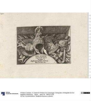 (1) Opere Di Polidoro Da Caravaggio. Disegnate, et Intagliate da Gio: Baptista Galestruzzi ... Appresso l'Autore in Roma 1658. Si Stampano da Vincenzo Billy in Roma.