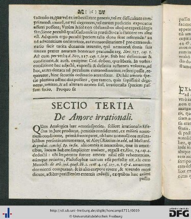 Sectio Tertia.