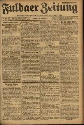 Ausgabe vom Freitag, den 25. Mai 1923.
