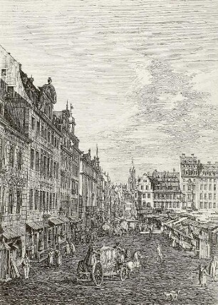 Altmarkt : Dresden, Altmarkt, Kutsche, Leiterwagen, Weinwagen, Gemälde