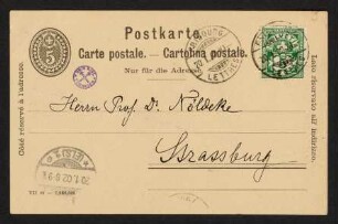 Postkarte vom 20.01.1902