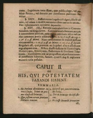 Caput II. De His, Qui Potestatem Taxandi Habent.