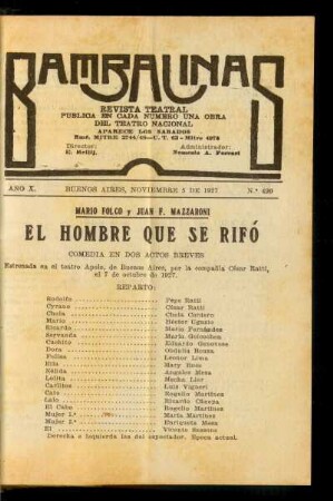 El hombre que se rifó : comedia en dos actos breves
