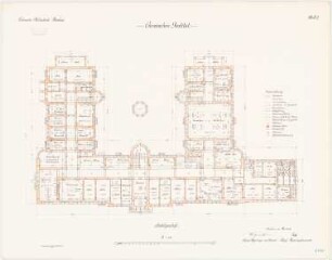 Chemisches Institut der Technischen Hochschule Breslau: Grundriss Sockelgeschoss 1:100